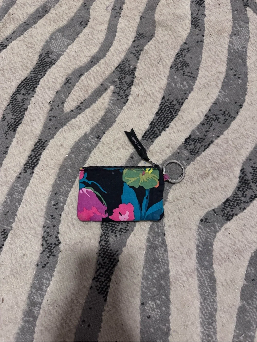 Vera Bradley Floral Key Ring ID Pouch